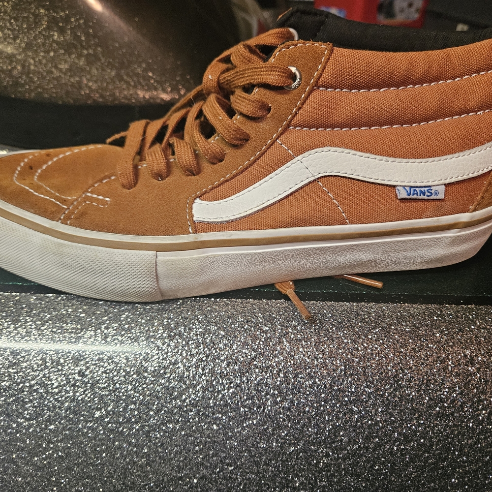 Vans Orange and White Sneakers
